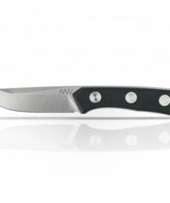 ANV P200-PLAIN EDGE, LEATHER SHEATH BLACK N690