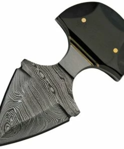 Damascus Black Widow Push Dagger