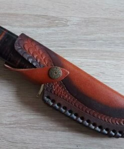 Damascus Leather Hunter -Crkt Sales Store damascus leather hunter