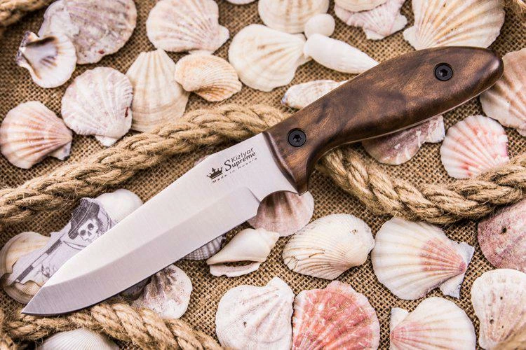 Kizlyar Supreme Flint AUS8 StoneWash Whalnut 1 Kizlyar Supreme Flint AUS8 StoneWash Whalnut